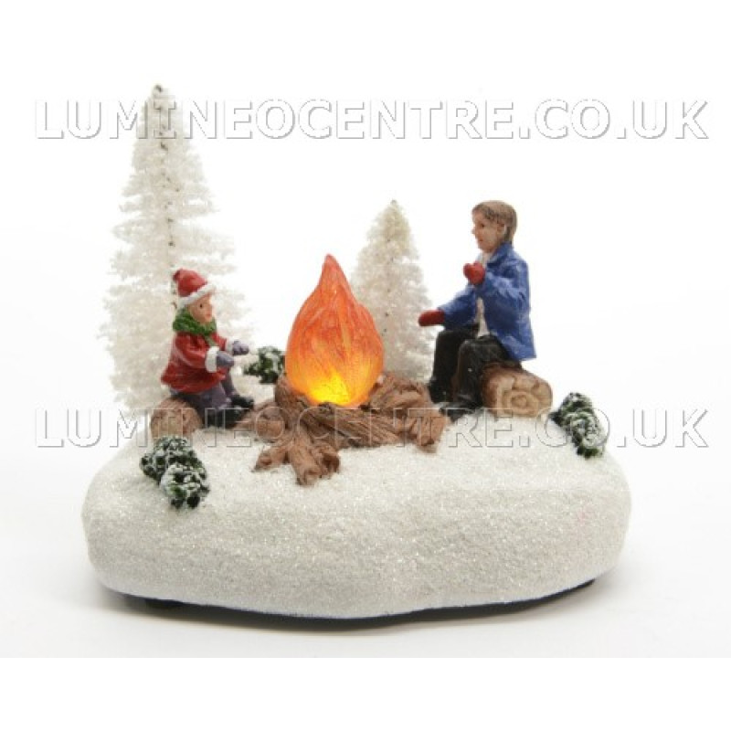 Lumineo LED Miniature Sat Around The Fire Scene