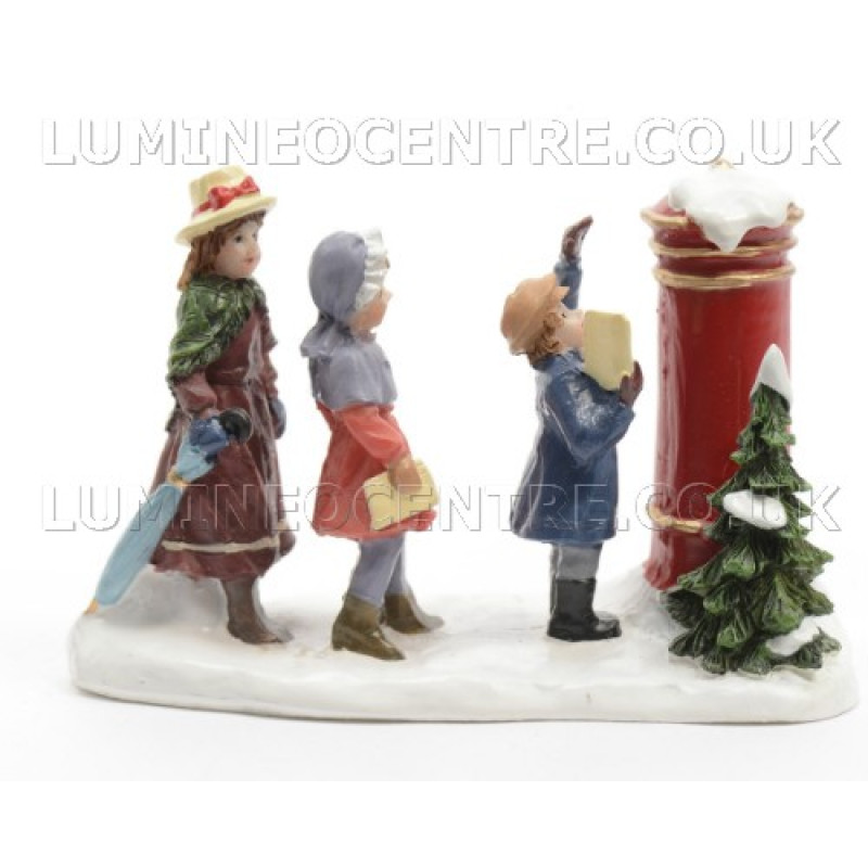 Lumineo Miniature Post Box with Figures