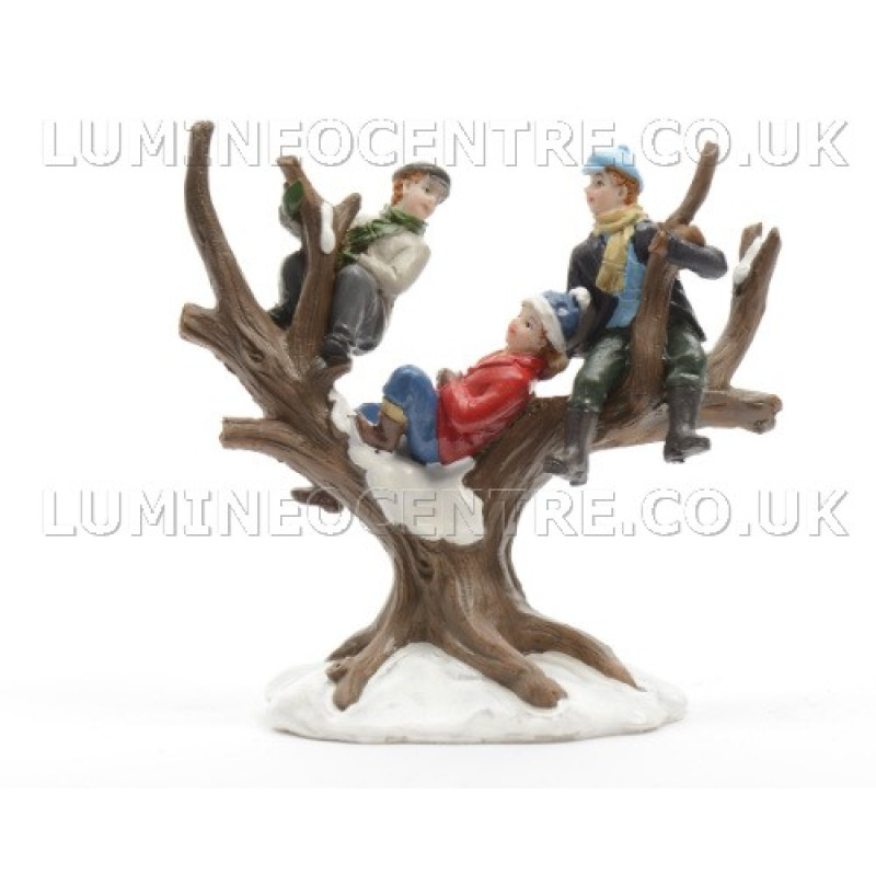 Lumineo Miniature Children In A Tree  Figure
