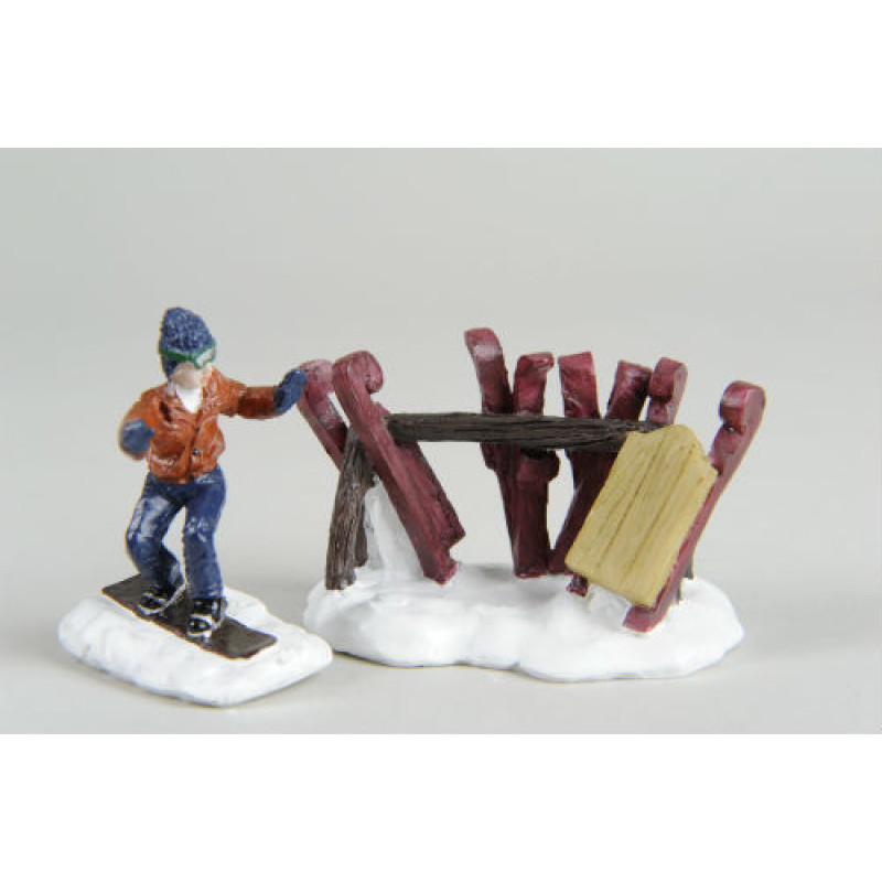 Lumineo Set of Skier and Ski's figurines