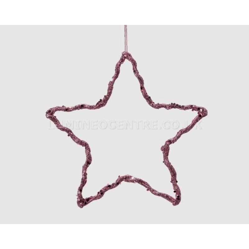 Decoris Velvet Pink Iron Star Decoris Velvet Pink Iron Star