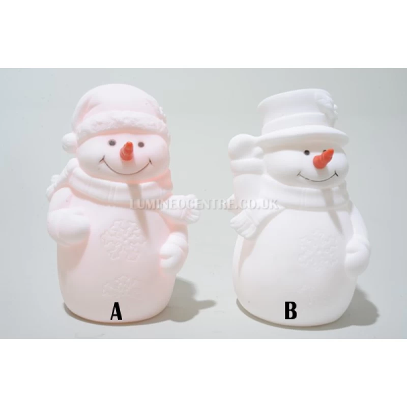 Decoris 5" Colour Changing LED Snowman Choice of 2 Designs