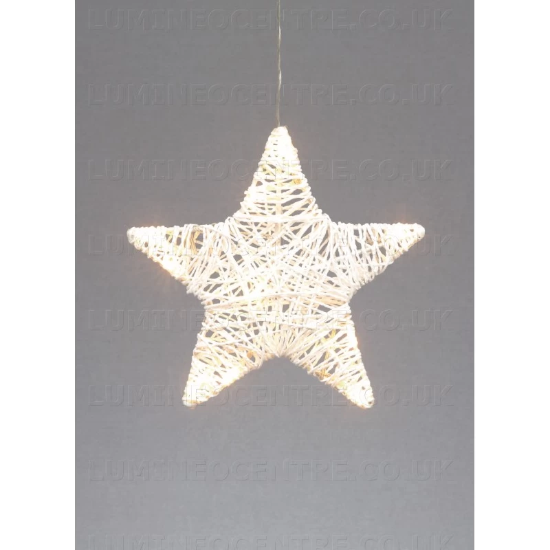 Premier Woven Paper Star with 10 Warm White LEDs