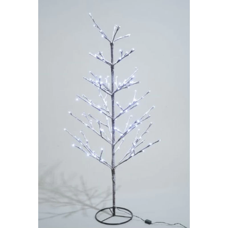 Lumineo 90cm Cool White LED Pre-lit Outdoor Snowy Christmas Tree